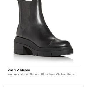 Stuart Weitzman Black Platform Chelsea Boots